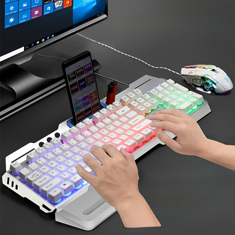 NNETM Wired Gaming Keyboard and Mouse Combo RGB Adjustable DPI