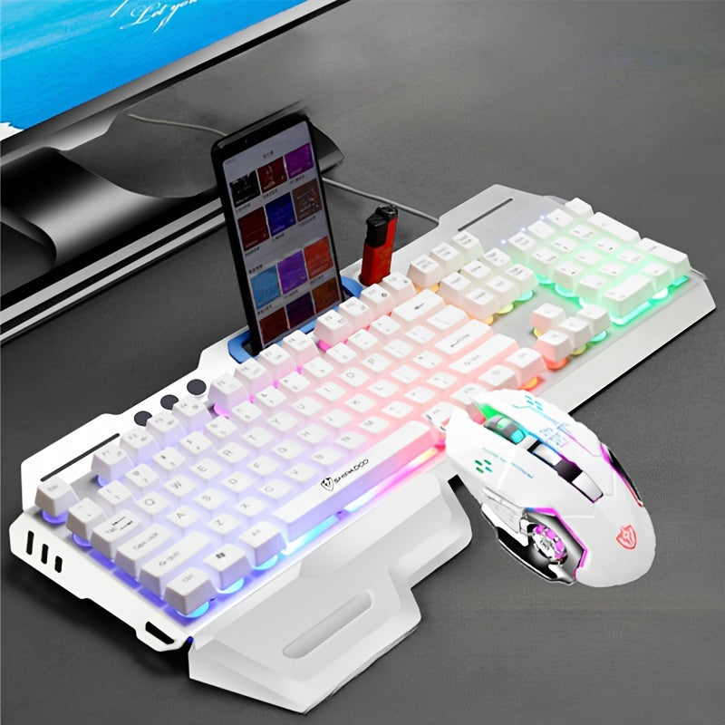 NNETM Wired Gaming Keyboard and Mouse Combo RGB Adjustable DPI