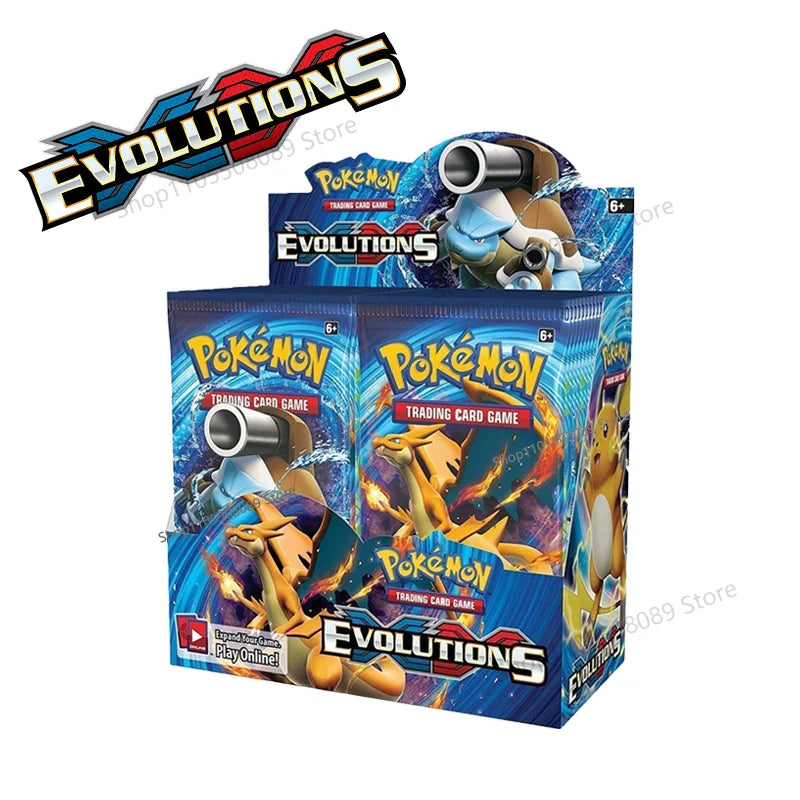 English 360pcs Pokemon Cards Evolutions Booster Box Trading Card Game TCG Children Collectible Pokemon Cards Toy For Boys Gifts