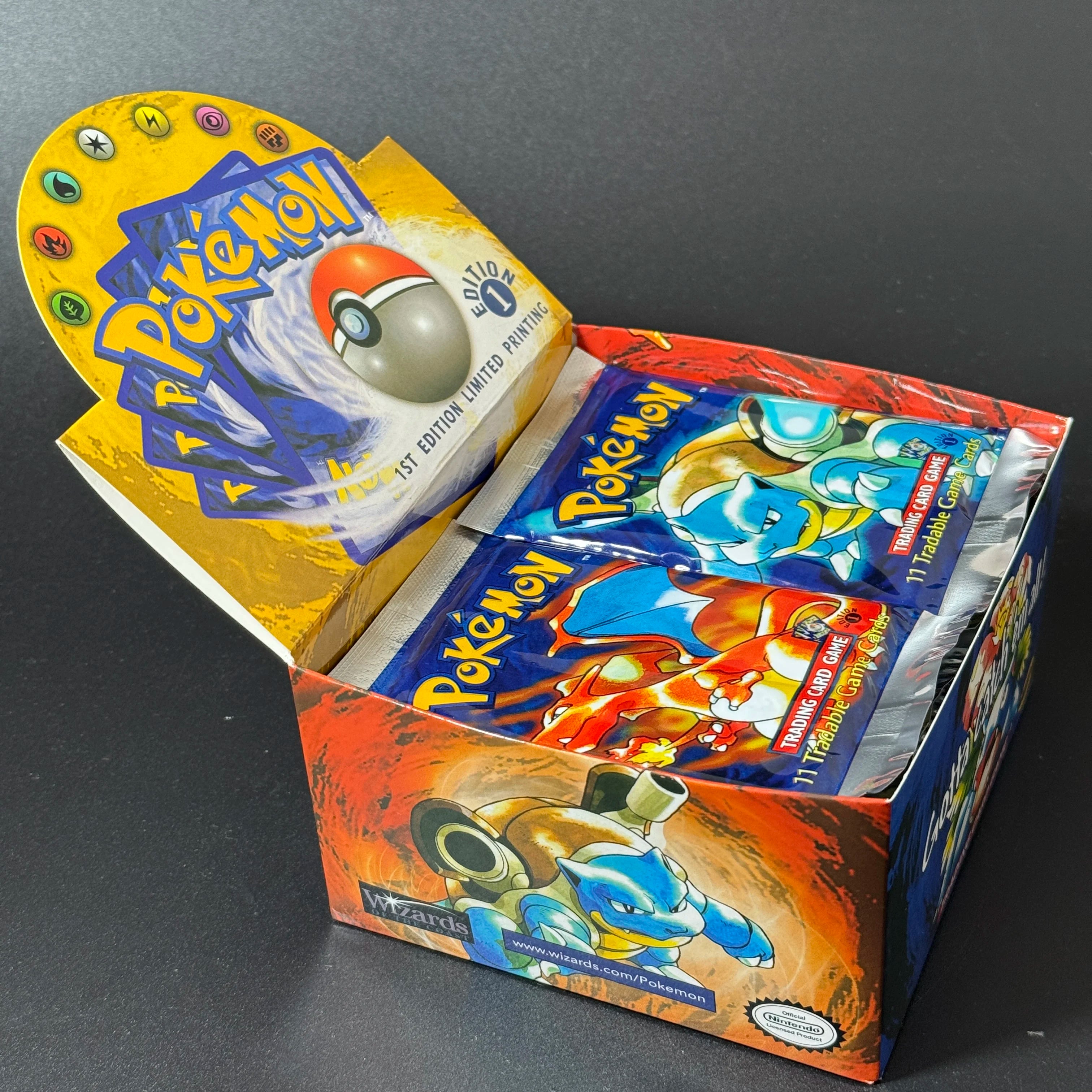 Pokemon Base Set Booster Packs PTCG English Classic 1st Old Edition Proxy Charizrd Blastoise Venusaur Collectible Toy Gift Cards