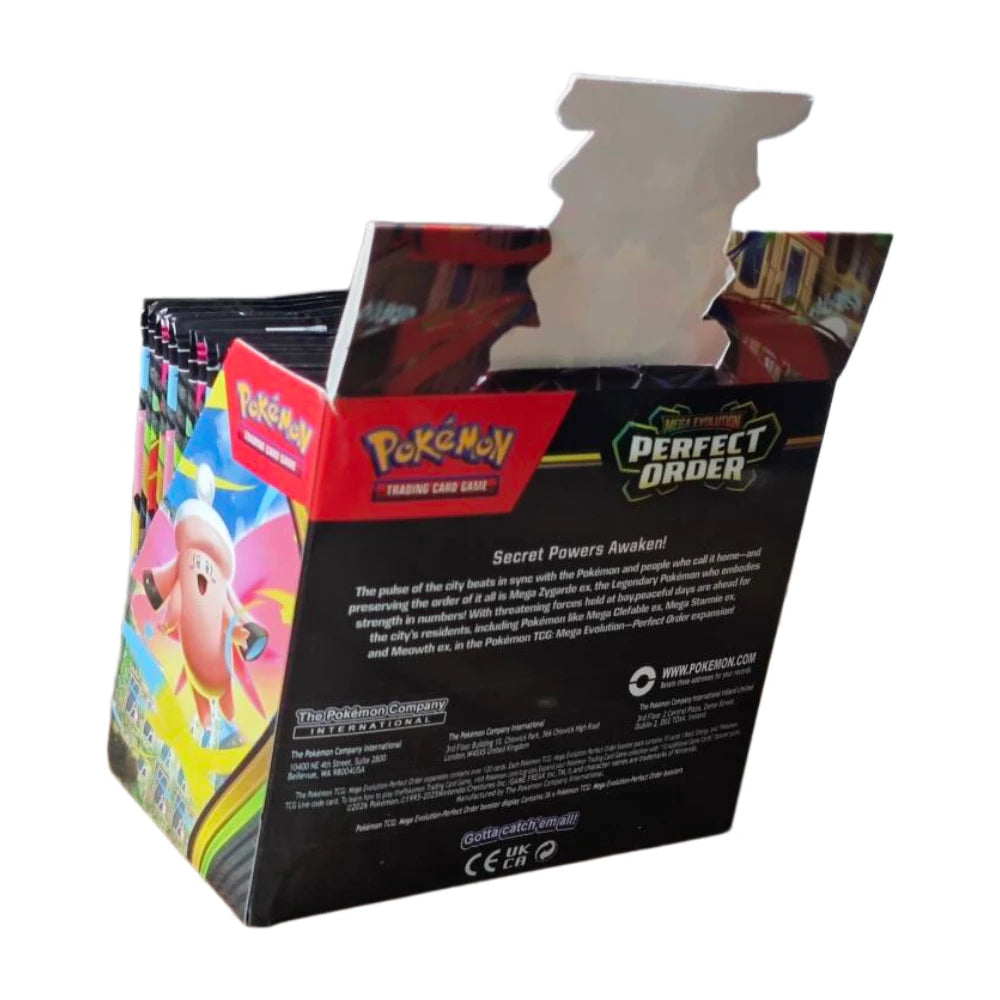 Pokemon Mega Evolution PERFECT ORDER Series Booster Box Bundle Rare Holo Trading Cards Collectible Set for Pokemon TCG Players