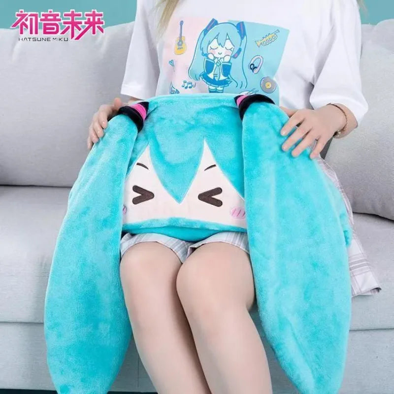 NNEOBA Anime-Inspired Hooded Plush Shawl Blanket