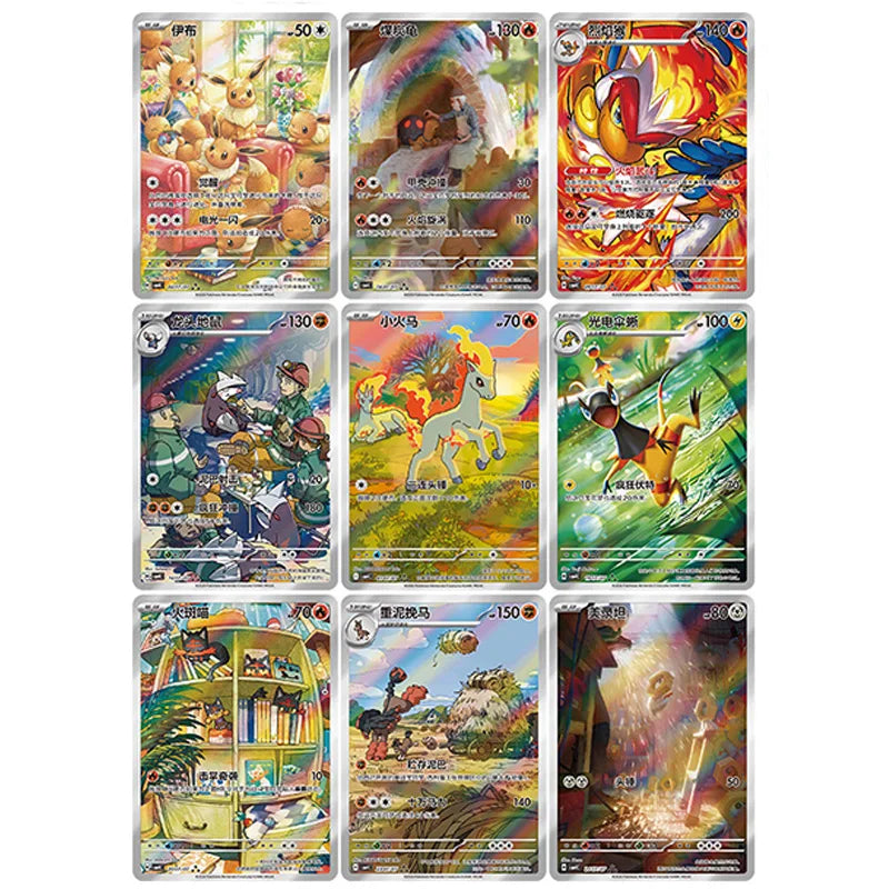 Original Pokemon GemPack Cards Vol.5 Vol.3 Vol.2 Vol.1 Trading PTCG Bag Gem Box Deck Sprigatito Eevee Pikachu Gengar Card Gift