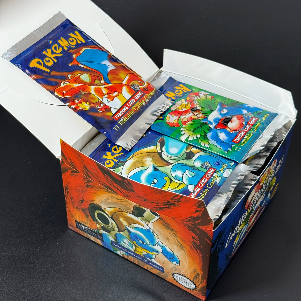 Pokemon Base Set Booster Packs PTCG English Classic 1st Old Edition Proxy Charizrd Blastoise Venusaur Collectible Toy Gift Cards