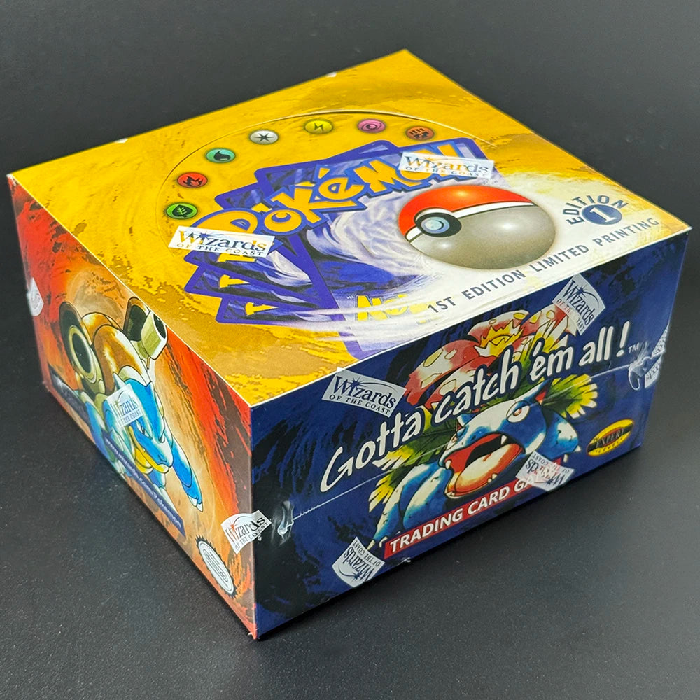 Pokemon Base Set Booster Packs PTCG English Classic 1st Old Edition Proxy Charizrd Blastoise Venusaur Collectible Toy Gift Cards