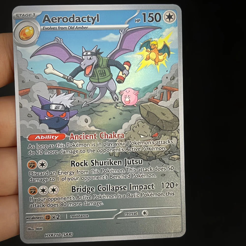Pokemon Collection Cards Game Gift 5Pcs Toys PTCG Scizor Crobat Decidueye Ninjask Aerodactyl Style Flash Card Battle Pokemon