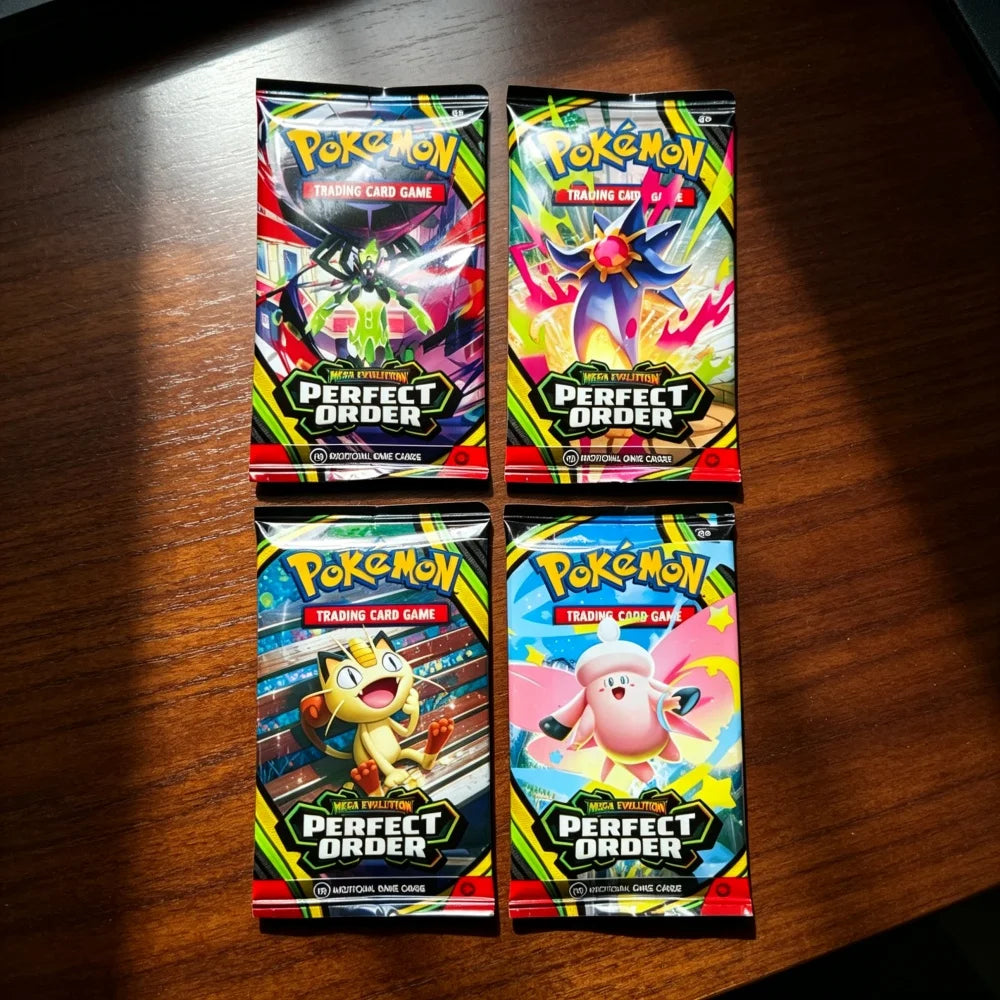 Pokemon Mega Evolution PERFECT ORDER Series Booster Box Bundle Rare Holo Trading Cards Collectible Set for Pokemon TCG Players
