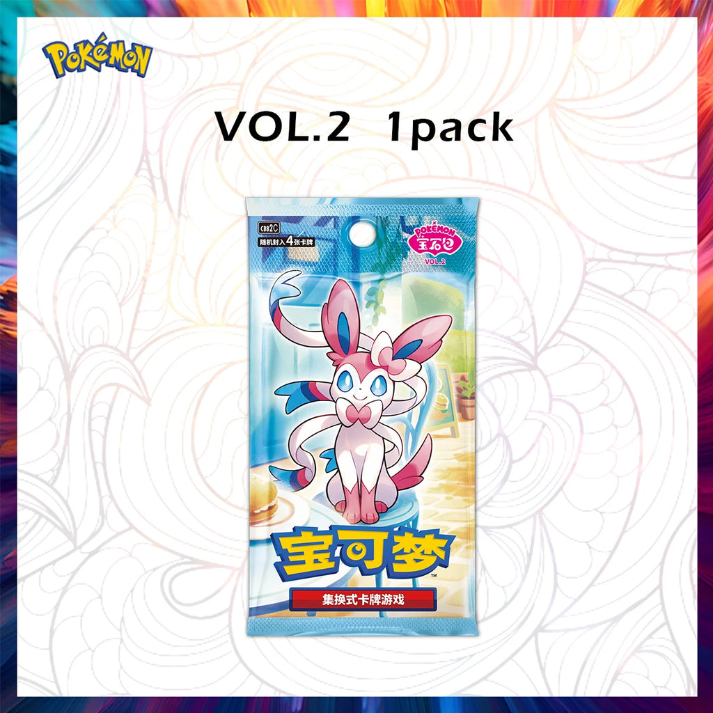 Original Pokemon Gem Pack Vol 2 Booster Box Sealed Cards Simplified Chinese Version Trading Card PTCG Box Collection Gift