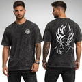 Vintage Anime Graphic Washed Oversized T-Shirt Cotton Streetwear Tee
