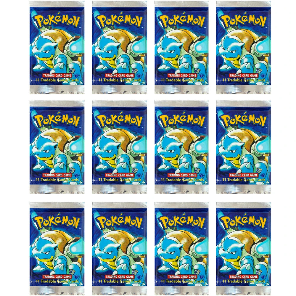 Pokemon Base Set Booster Packs PTCG English Classic 1st Old Edition Proxy Charizrd Blastoise Venusaur Collectible Toy Gift Cards
