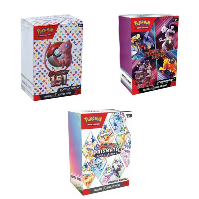 Pokemon Card v10 Booster bundle Destined Rivals Prismatic Evolutions Scarlet Violet 151 English Booster Transaction Cards Gifts