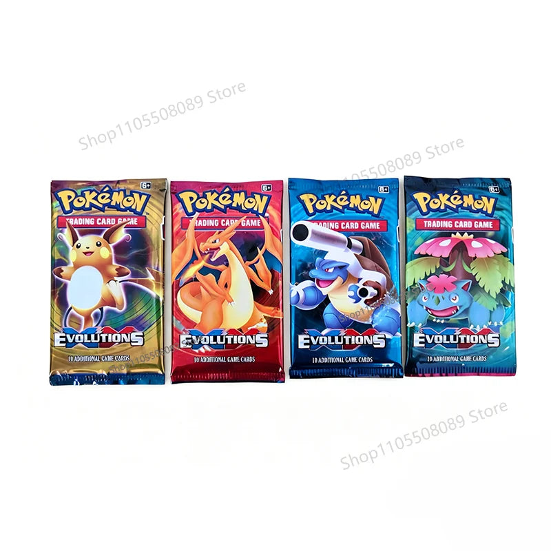 English 360pcs Pokemon Cards Evolutions Booster Box Trading Card Game TCG Children Collectible Pokemon Cards Toy For Boys Gifts