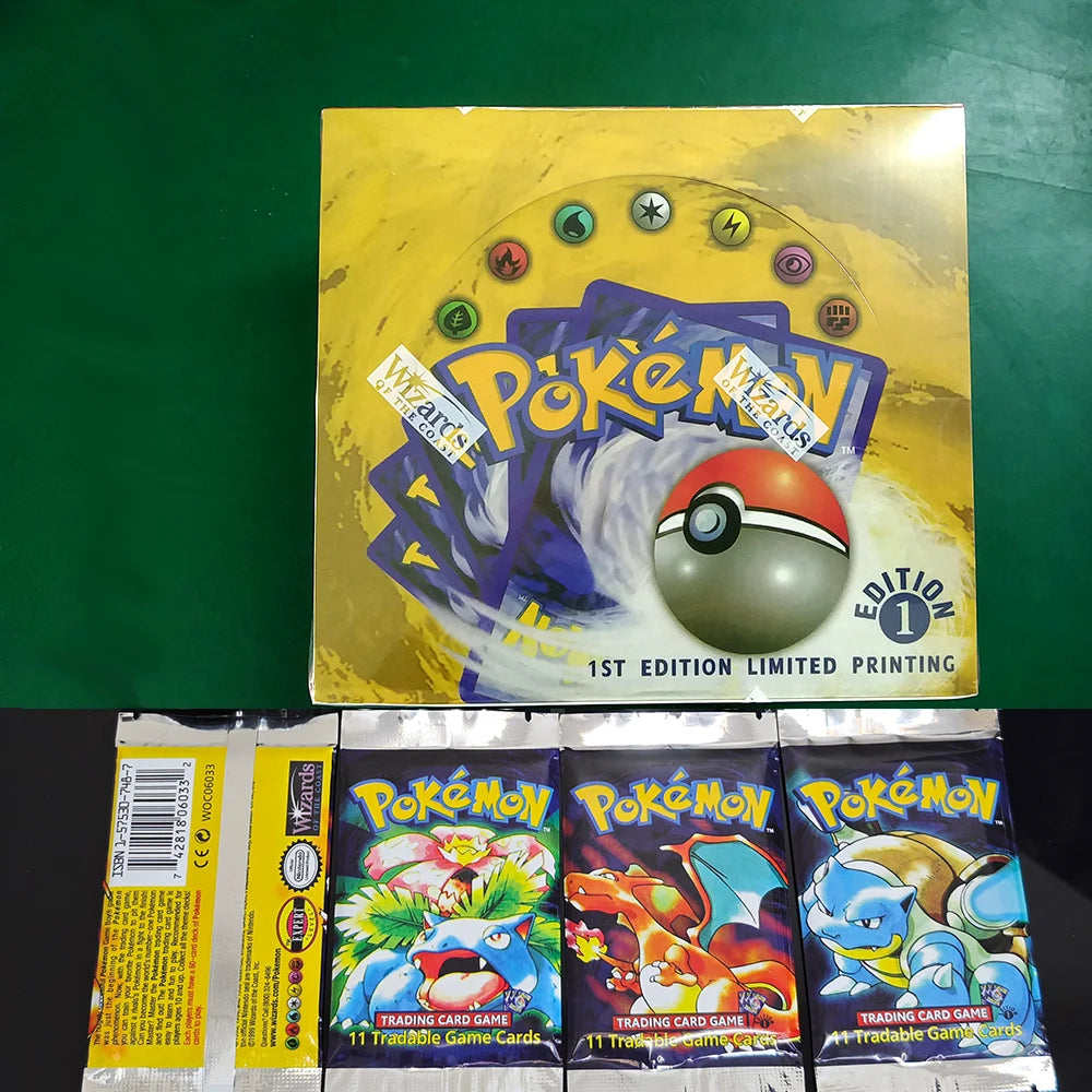 Pokemon Cards 36Packs 1ST Edition Classic Base Set Proxy Cards PKM Games Board Games Whole Set Card Collection Toys Gifts New