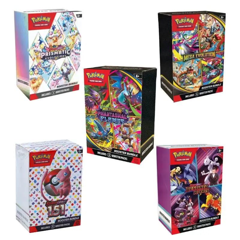 Poke  mon Card V10 Booster Bundle Destined Rivals Prismatic Evolutions Scarlet Violet 151 English ME02 Booster Cards Gifts--