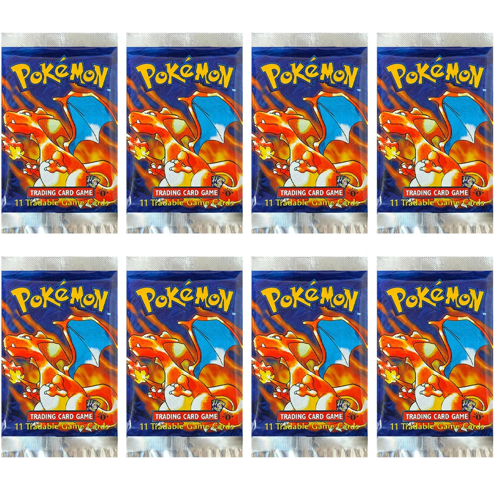 Pokemon Base Set Booster Packs PTCG English Classic 1st Old Edition Proxy Charizrd Blastoise Venusaur Collectible Toy Gift Cards
