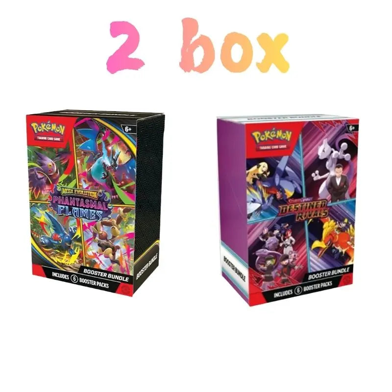 Poke  mon Card V10 Booster Bundle Destined Rivals Prismatic Evolutions Scarlet Violet 151 English ME02 Booster Cards Gifts--