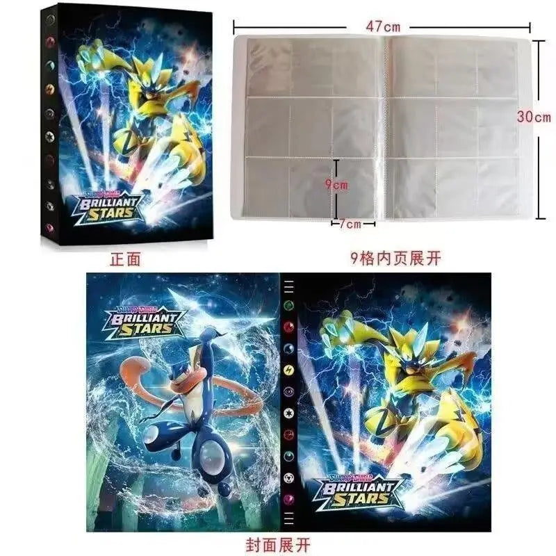Pokemon TCG Card Album 9 Pocket 540 Cards Large Capacity Zipper Binder Storage Pikachu Charizard Collection Organizer Gift