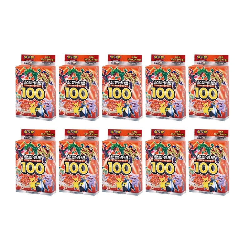 Pokemon Trade Cards Simplified PTCG Chinese Pre-set Starting Card Set 100 Sword Shield Card Battle Game Toys Gifts