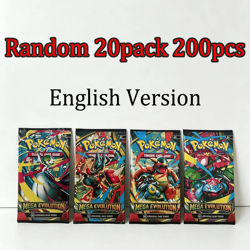 Pokemon Cards TCG Mega Evolution Booster Packs 360pcs English Trading Cards Game Collection Toys Kids Gift