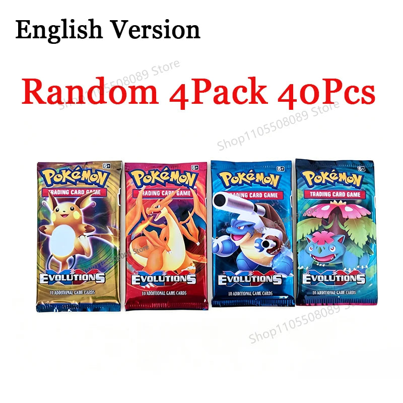 English 360pcs Pokemon Cards Evolutions Booster Box Trading Card Game TCG Children Collectible Pokemon Cards Toy For Boys Gifts