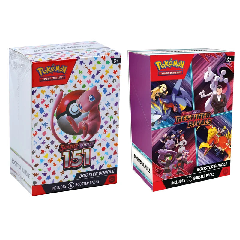 Poke  mon Card V10 Booster Bundle Destined Rivals Prismatic Evolutions Scarlet Violet 151 English ME02 Booster Cards Gifts--