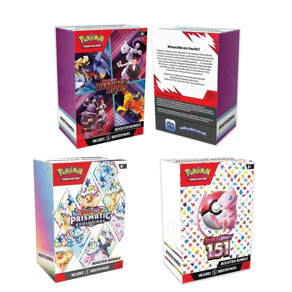 HOT Pokemon Card v10 Booster bundle Destined Rivals Prismatic Evolutions Scarlet Violet 151 English ME02 Booster Cards Gifts--