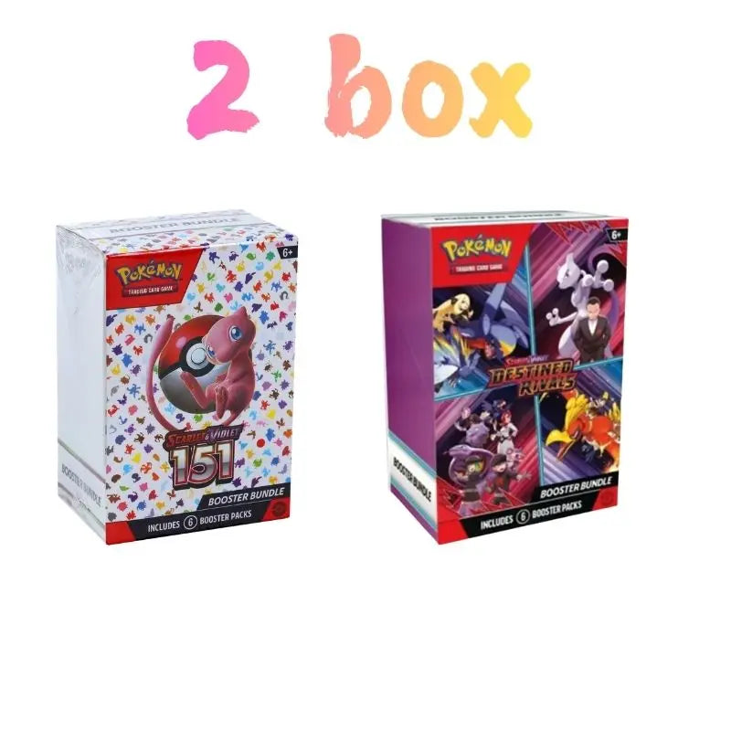 Poke  mon Card V10 Booster Bundle Destined Rivals Prismatic Evolutions Scarlet Violet 151 English ME02 Booster Cards Gifts--
