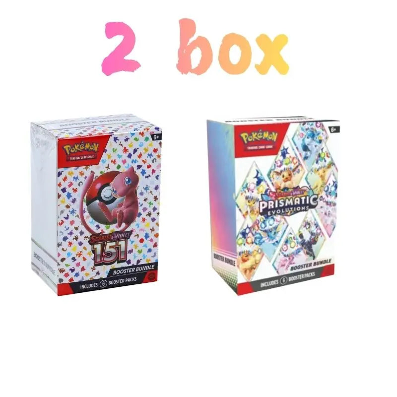 Poke  mon Card V10 Booster Bundle Destined Rivals Prismatic Evolutions Scarlet Violet 151 English ME02 Booster Cards Gifts--
