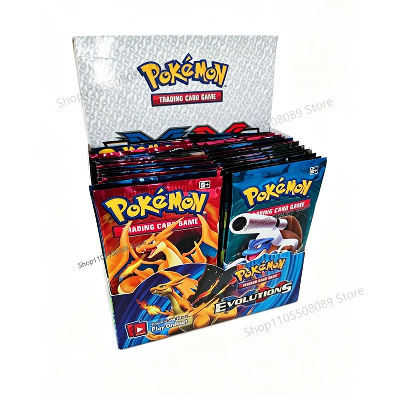 English 360pcs Pokemon Cards Evolutions Booster Box Trading Card Game TCG Children Collectible Pokemon Cards Toy For Boys Gifts