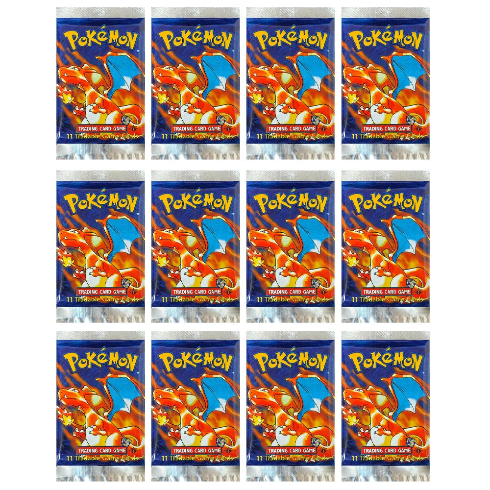 Pokemon Base Set Booster Packs PTCG English Classic 1st Old Edition Proxy Charizrd Blastoise Venusaur Collectible Toy Gift Cards