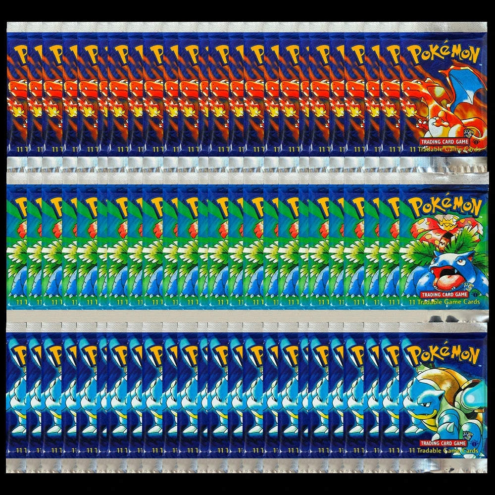 Pokemon Base Set Booster Packs PTCG English Classic 1st Old Edition Proxy Charizrd Blastoise Venusaur Collectible Toy Gift Cards