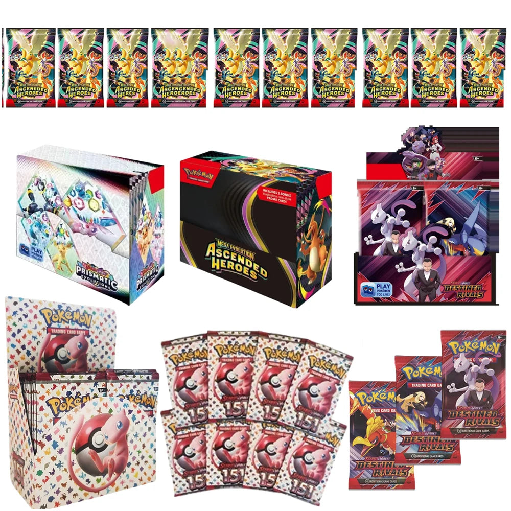 360Pcs Pokemon Card Destined Rivals Prismatic Evolutions Scarlet Violet 151 PALDEAN English Booster Battle Transaction Card
