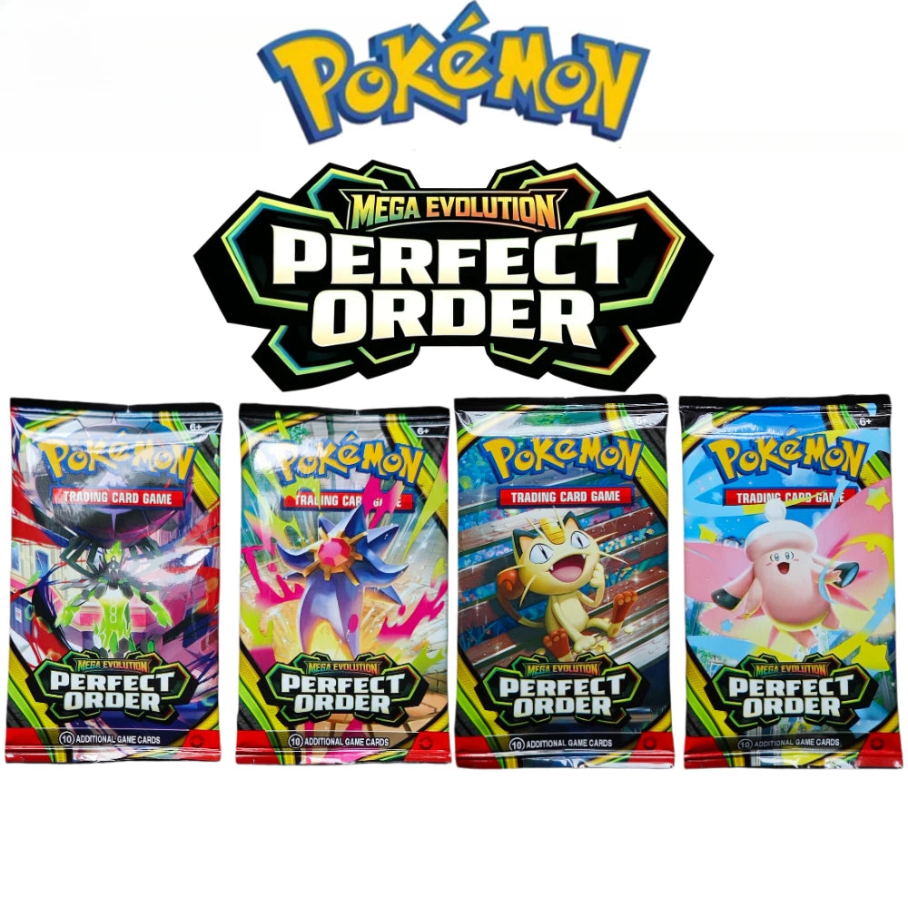 Pokemon Mega Evolution PERFECT ORDER Series Booster Box Bundle Rare Holo Trading Cards Collectible Set for Pokemon TCG Players