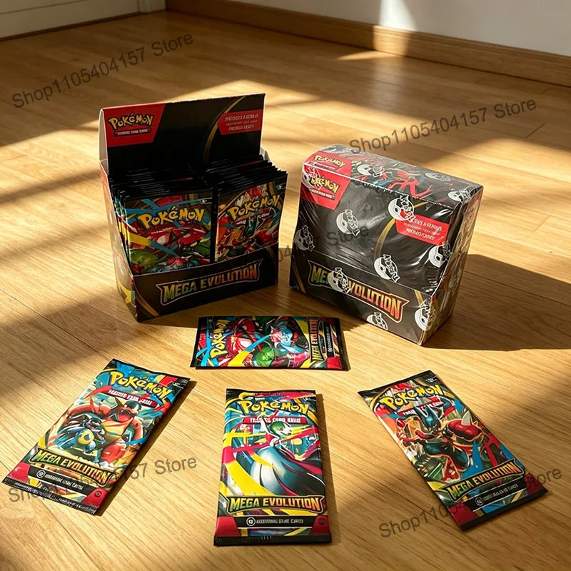 Pokemon Cards TCG Mega Evolution Booster Packs 360pcs English Trading Cards Game Collection Toys Kids Gift