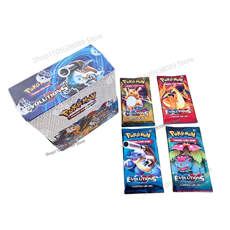 English 360pcs Pokemon Cards Evolutions Booster Box Trading Card Game TCG Children Collectible Pokemon Cards Toy For Boys Gifts