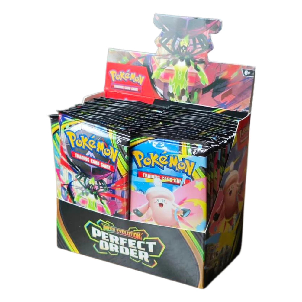 Pokemon Mega Evolution PERFECT ORDER Series Booster Box Bundle Rare Holo Trading Cards Collectible Set for Pokemon TCG Players