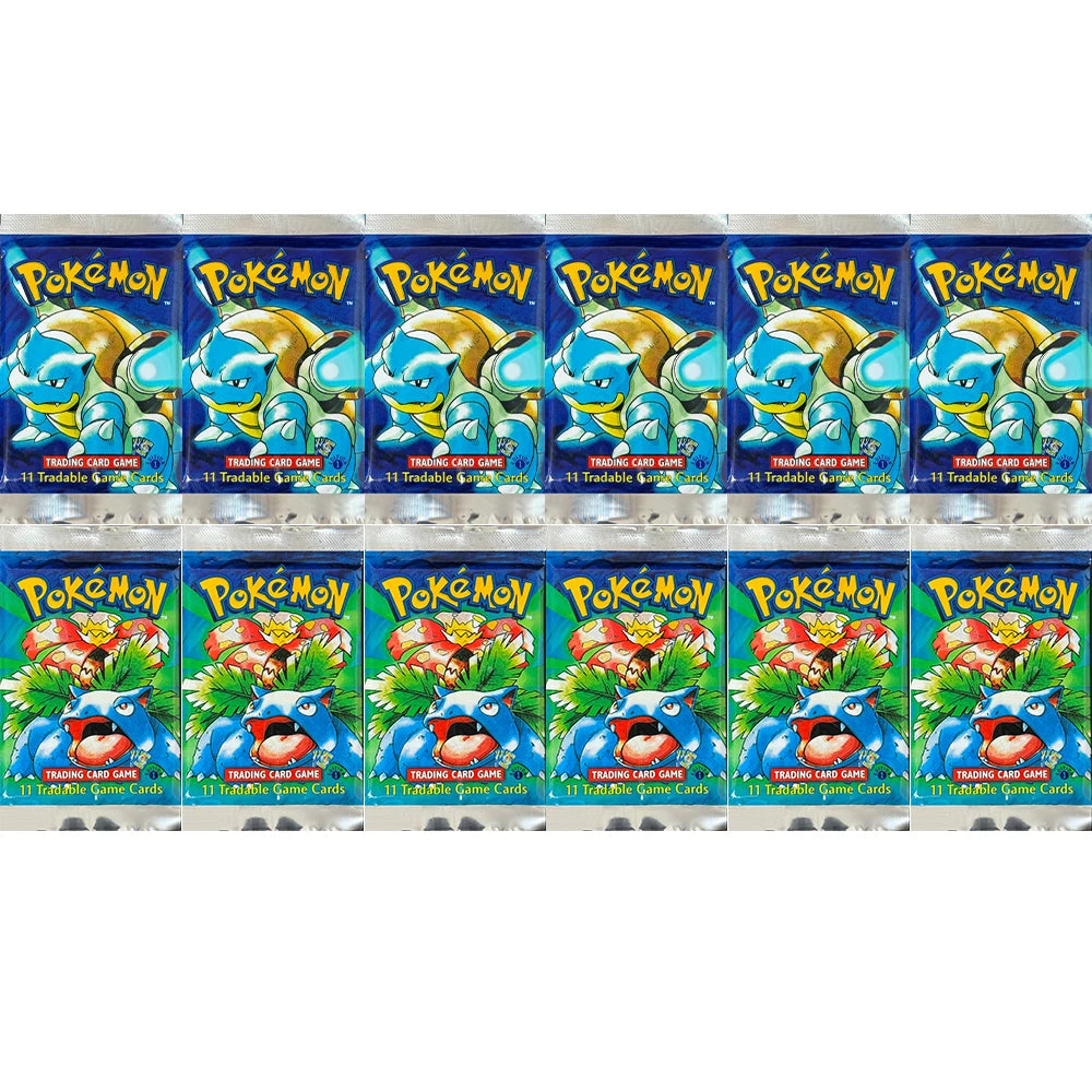 Pokemon Base Set Booster Packs PTCG English Classic 1st Old Edition Proxy Charizrd Blastoise Venusaur Collectible Toy Gift Cards