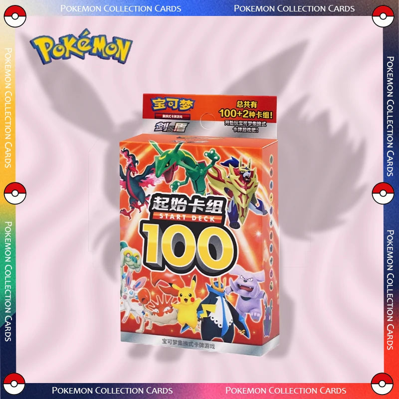 Pokemon Trade Cards Simplified PTCG Chinese Pre-set Starting Card Set 100 Sword Shield Card Battle Game Toys Gifts