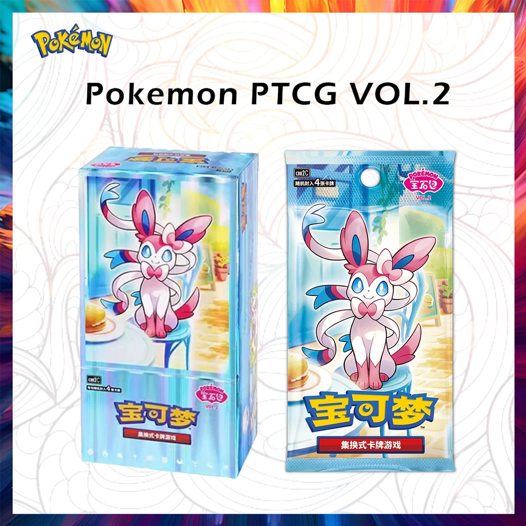Original Pokemon Gem Pack Vol 2 Booster Box Sealed Cards Simplified Chinese Version Trading Card PTCG Box Collection Gift