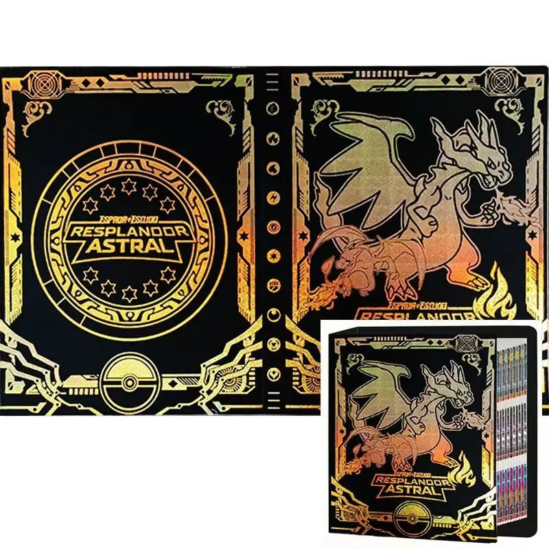 Pokemon TCG Card Album 9 Pocket 540 Cards Large Capacity Zipper Binder Storage Pikachu Charizard Collection Organizer Gift
