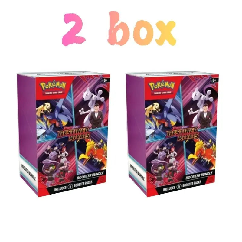 Poke  mon Card V10 Booster Bundle Destined Rivals Prismatic Evolutions Scarlet Violet 151 English ME02 Booster Cards Gifts--