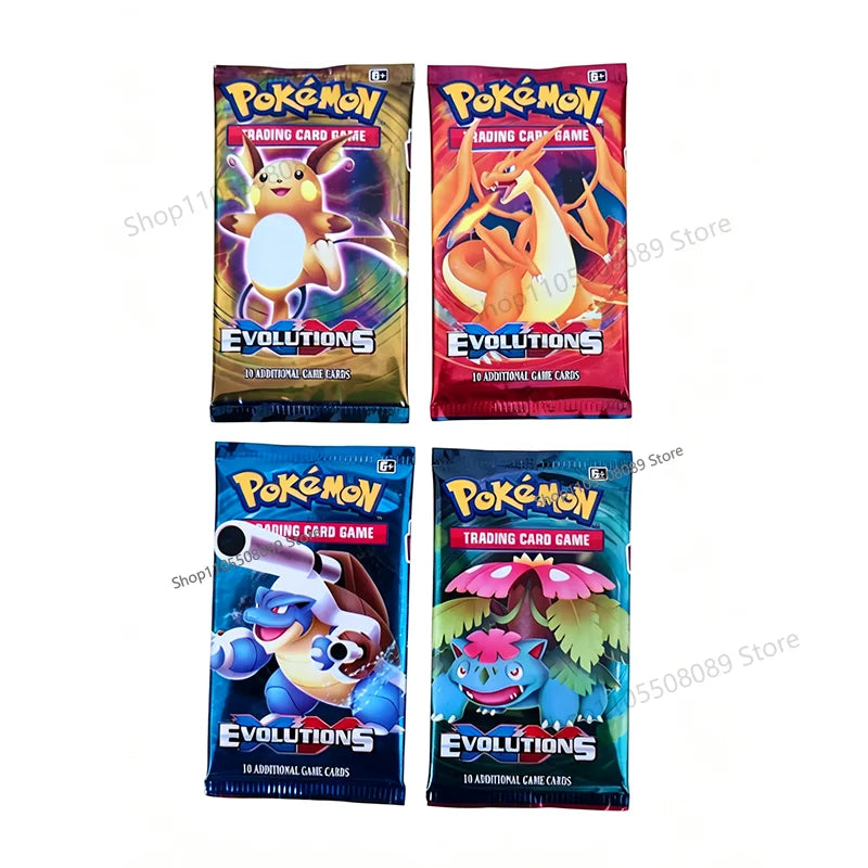 English 360pcs Pokemon Cards Evolutions Booster Box Trading Card Game TCG Children Collectible Pokemon Cards Toy For Boys Gifts