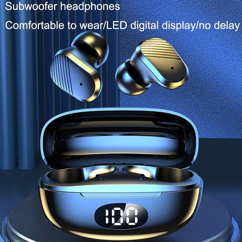 NNEIDS Wireless In-Ear Gaming Earphones With Digital Display - Black