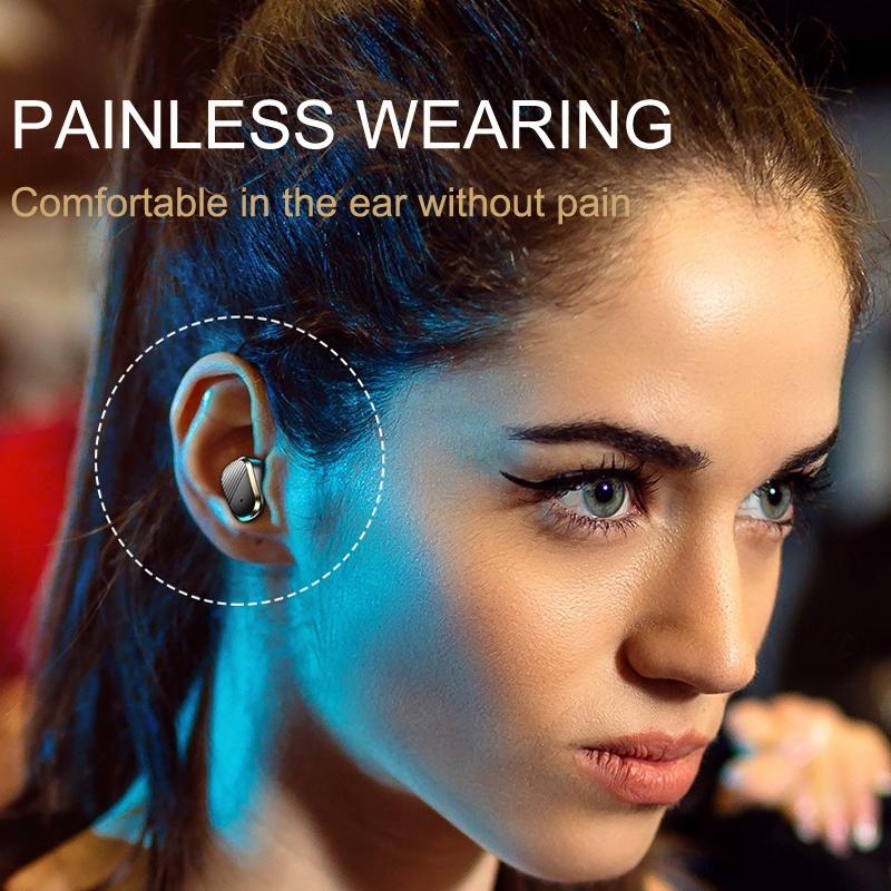NNEIDS Wireless In-Ear Gaming Earphones With Digital Display - Black
