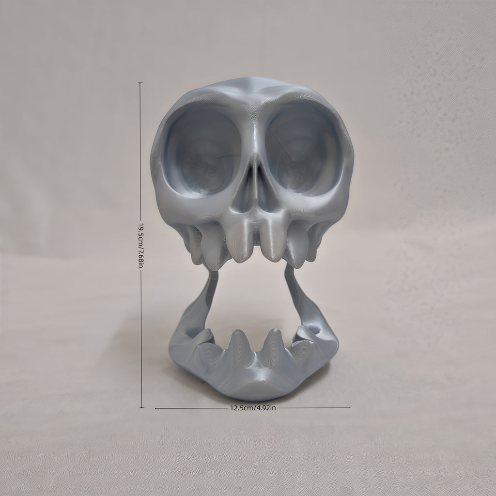 NNETM Skull Head Gaming Stand Dual Controller Headset Holder