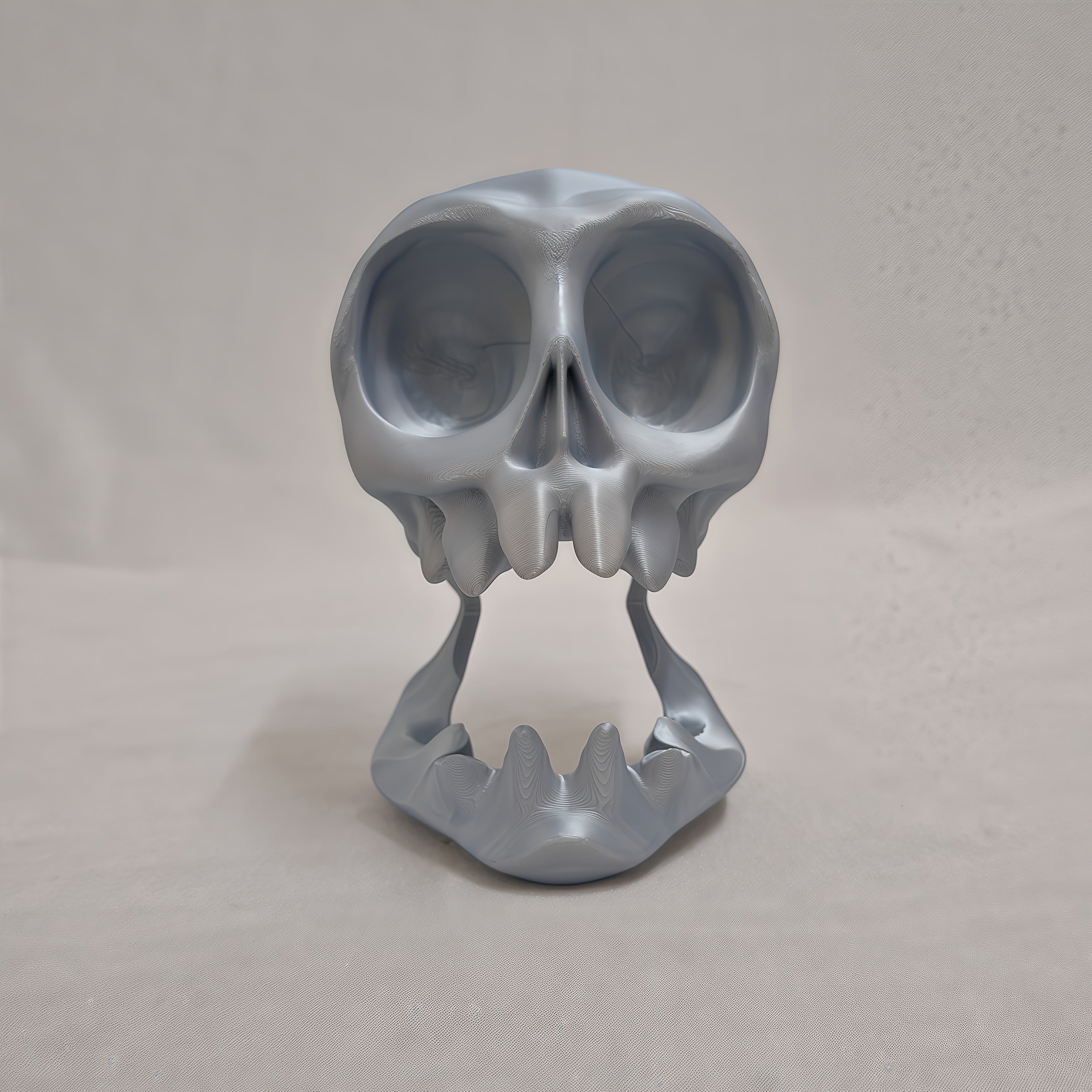 NNETM Skull Head Gaming Stand Dual Controller Headset Holder