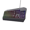 Trust GXT 836 EVOCX RGB gaming keyboard (black, US layout (QWERTY), membrane, 100%, RGB)