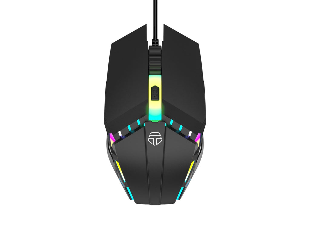 Techancy Gaming Mouse TJ6105, 1,5m, Com Led, Comutação De Dpi De 3 Velocidades, Roda De Deslocamento Antiderrapante