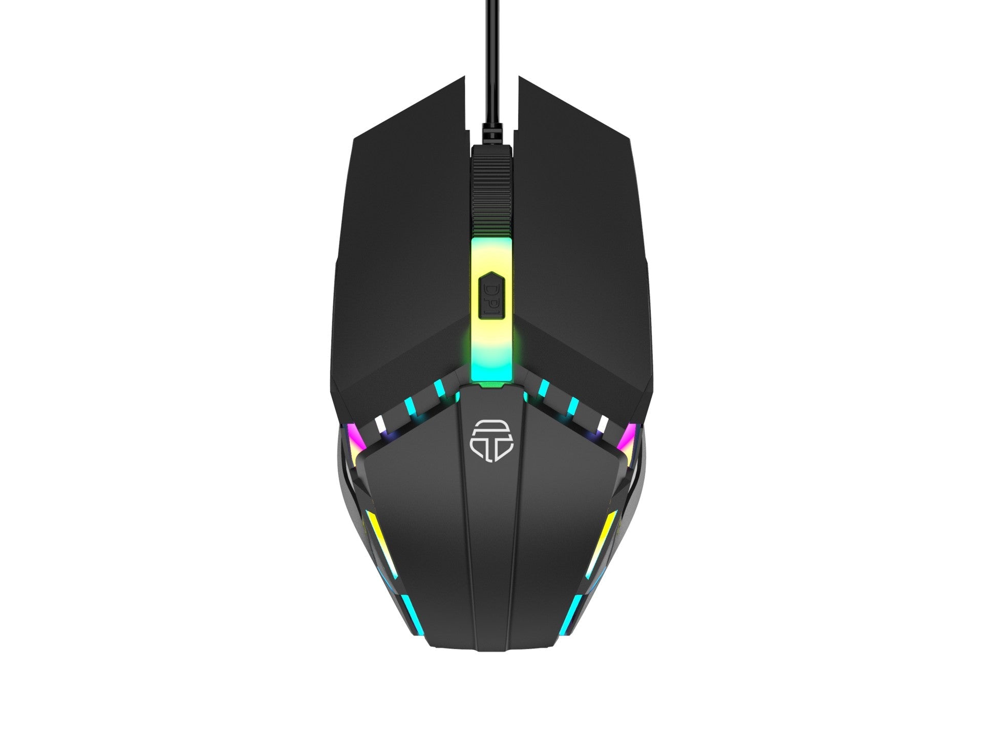 Techancy Gaming Mouse TJ6105, 1,5m, Com Led, Comutação De Dpi De 3 Velocidades, Roda De Deslocamento Antiderrapante