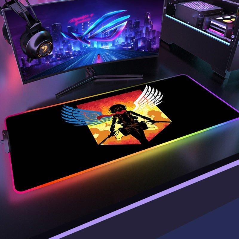 AOT Mikasa Style Gaming RGB Keyboard Mat